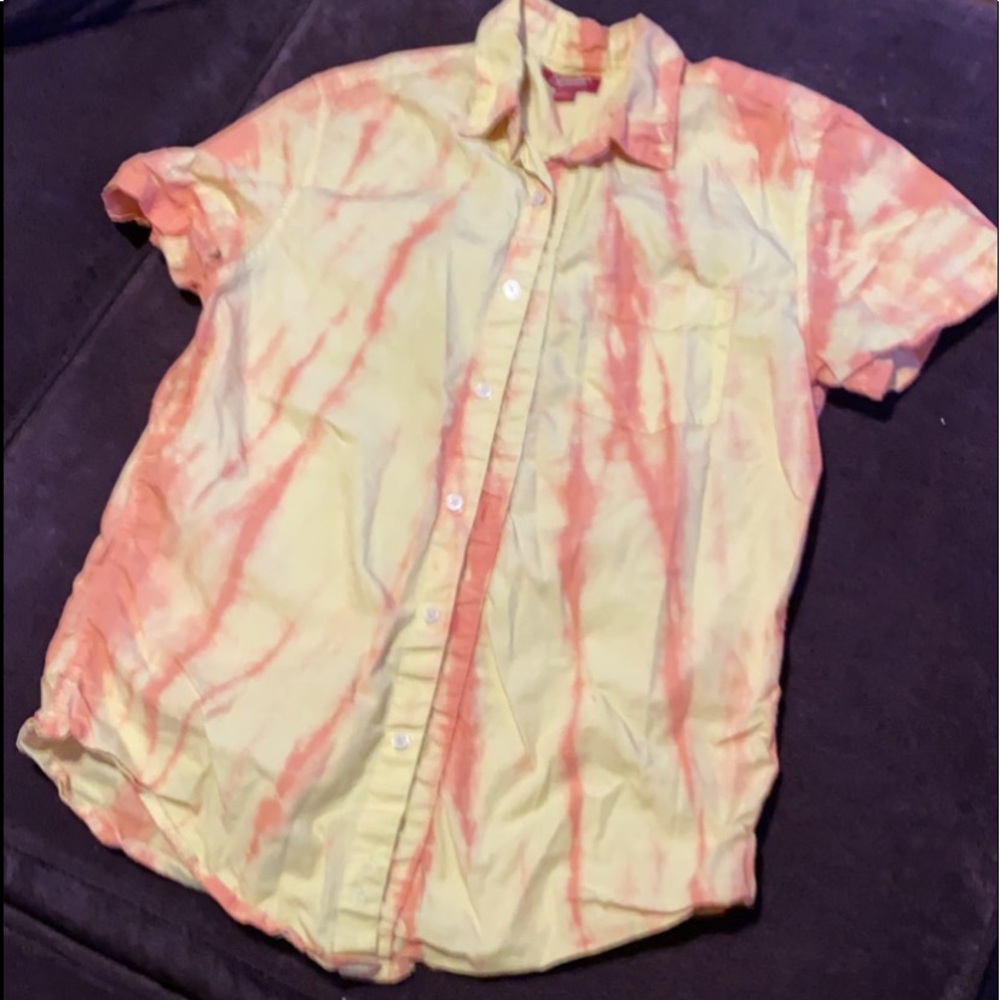 Tie dye button down shirt